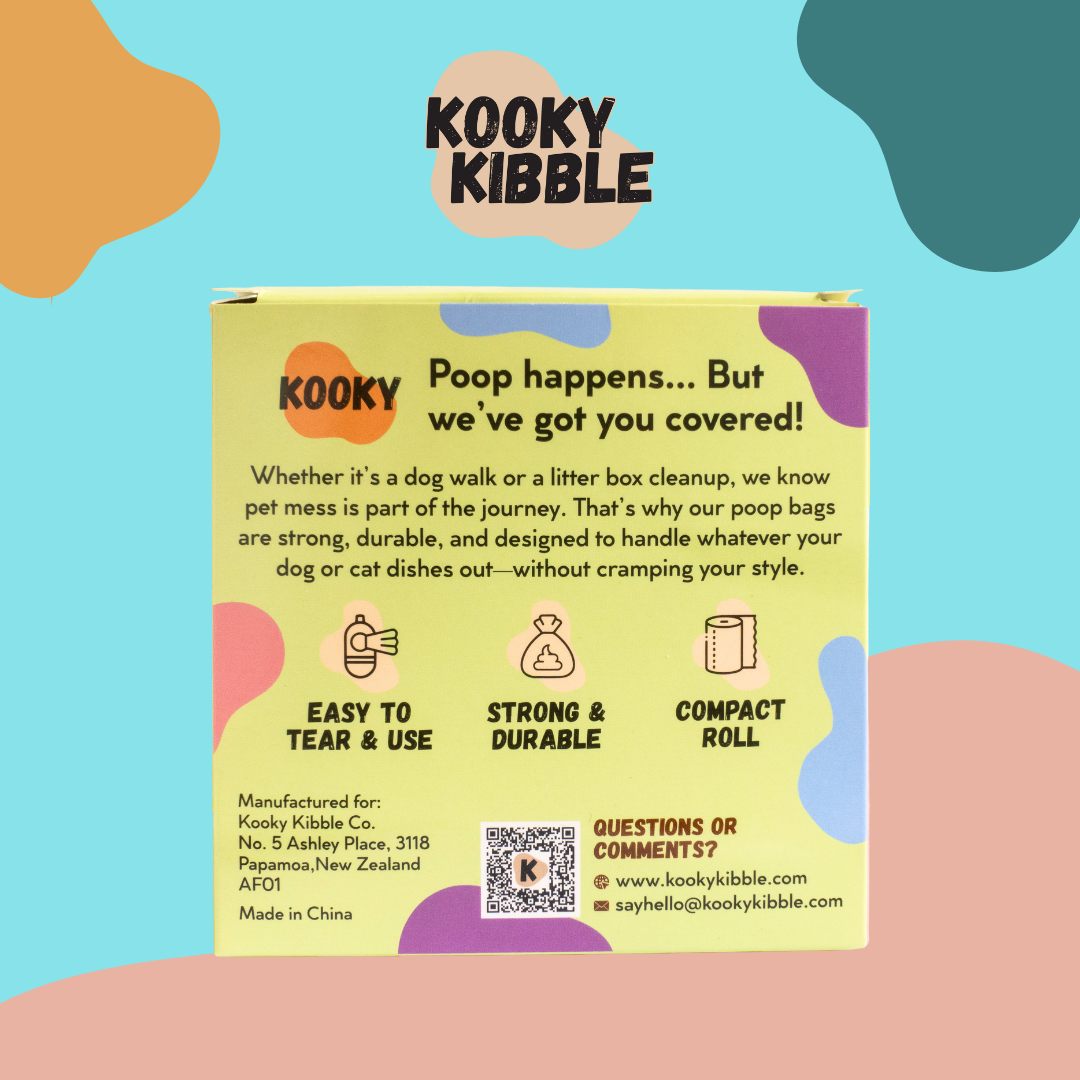 Kooky Krap Katcher – Biodegradable Dog & Cat Poop Bags with Poop Bag Dispenser with LED Light