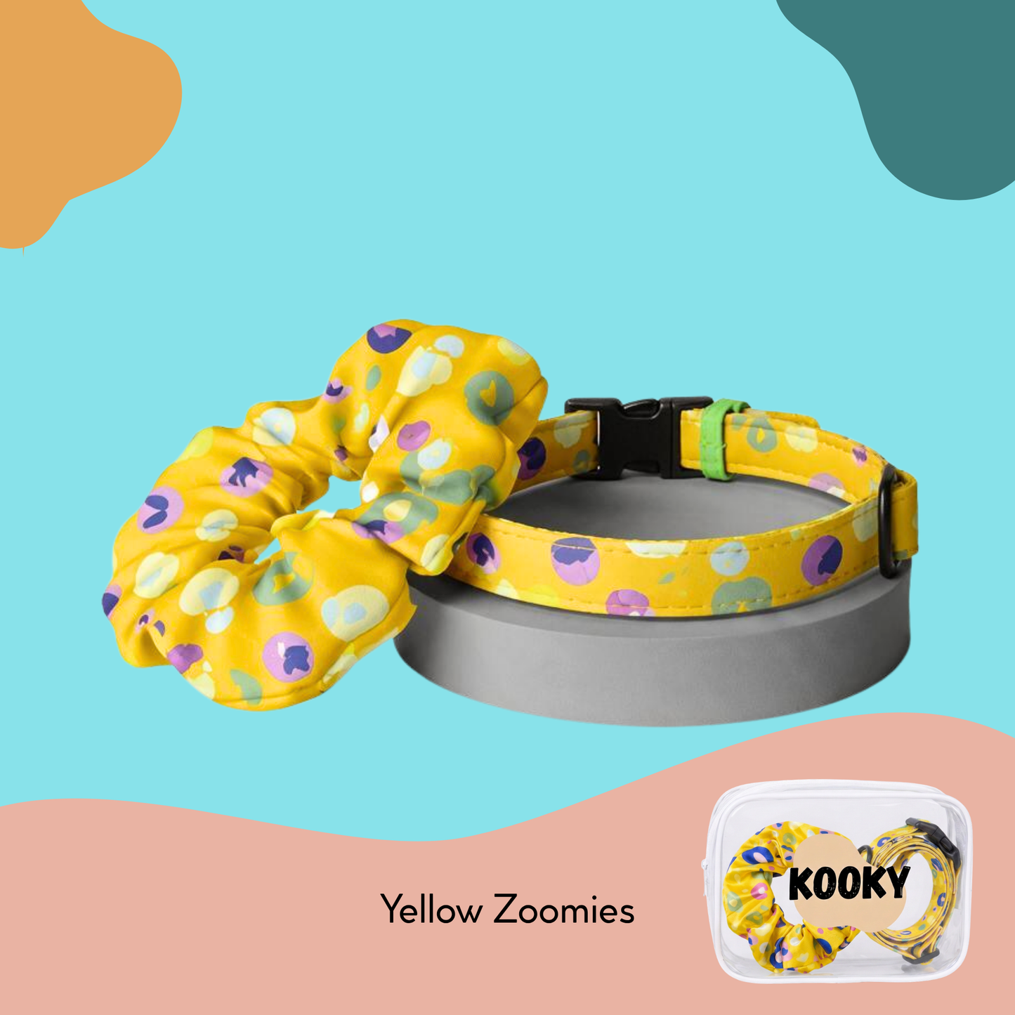 Kooky Matchy Mate Scrunchie & Pet Collar Set