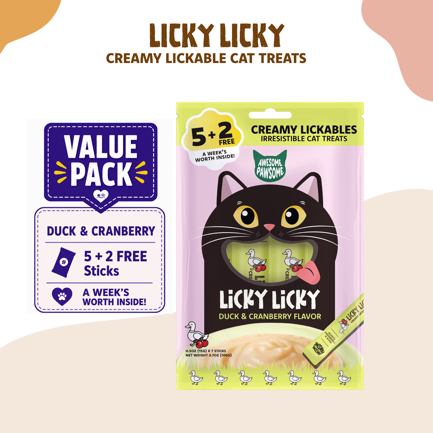 Awesome Pawsome Licky Licky Cat Treats - Kooky Kibble NZ