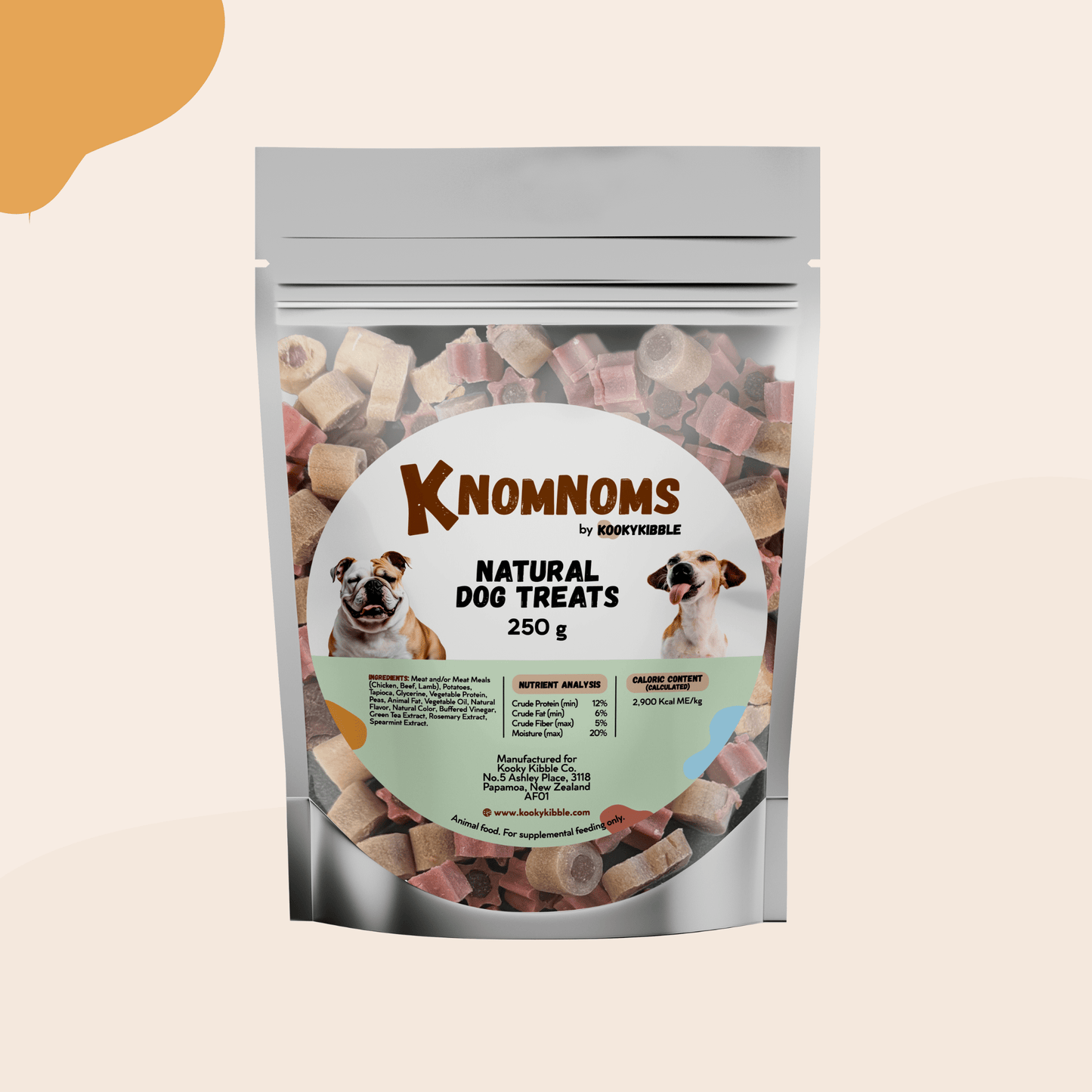 KNomNoms Assorted Dog Treats (250g) - Kooky Kibble NZ