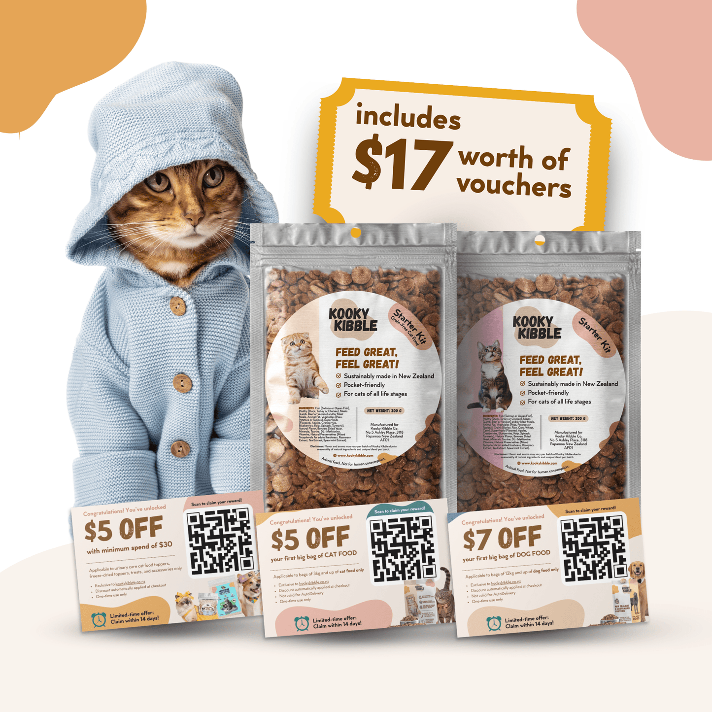 Smart Hooman Trial Bundle - Cat Food (200g) - Kooky Kibble NZ