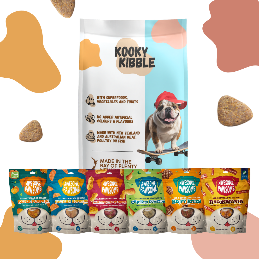 Kooky Kibble Dog Food and Dog Treats Bundle Best Dry Dog Food for Dogs Kooky Kibble NZ