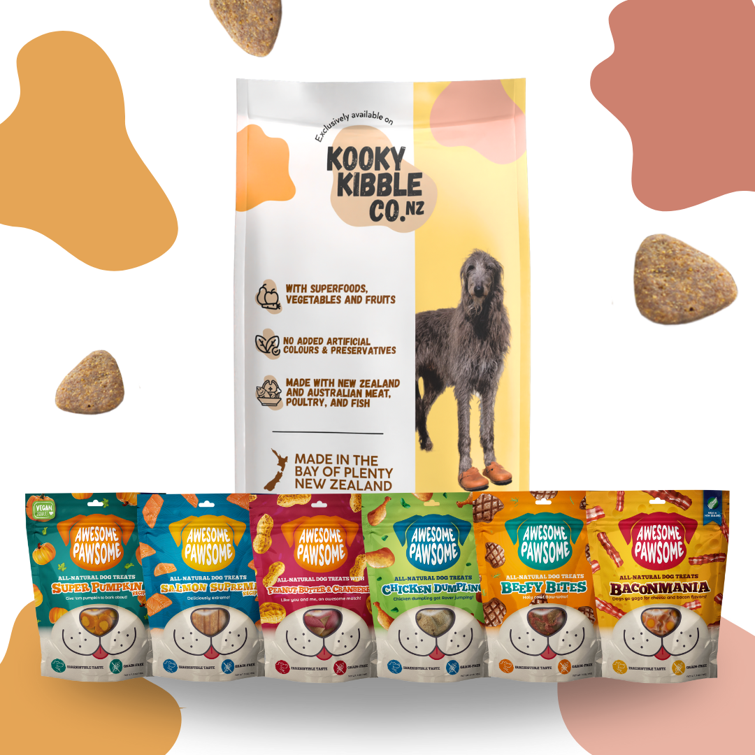Kooky Kibble Dog Food and Dog Treats Bundle Best Dry Dog Food for Dogs Kooky Kibble NZ