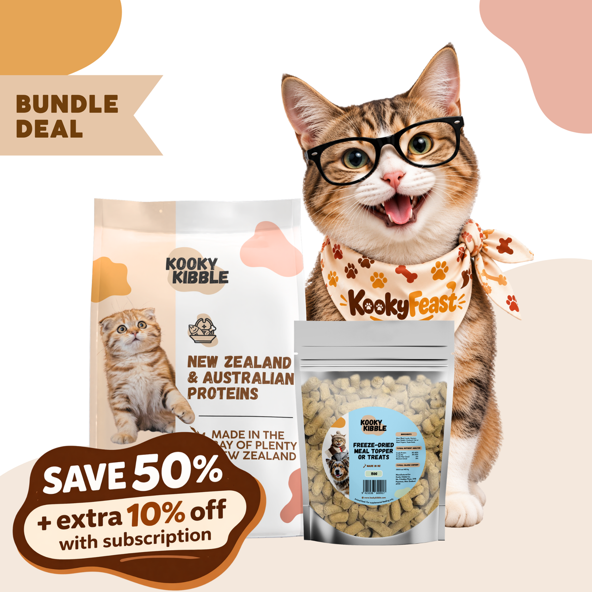 KookyFeast – Dry Cat Food + Freeze-Dried