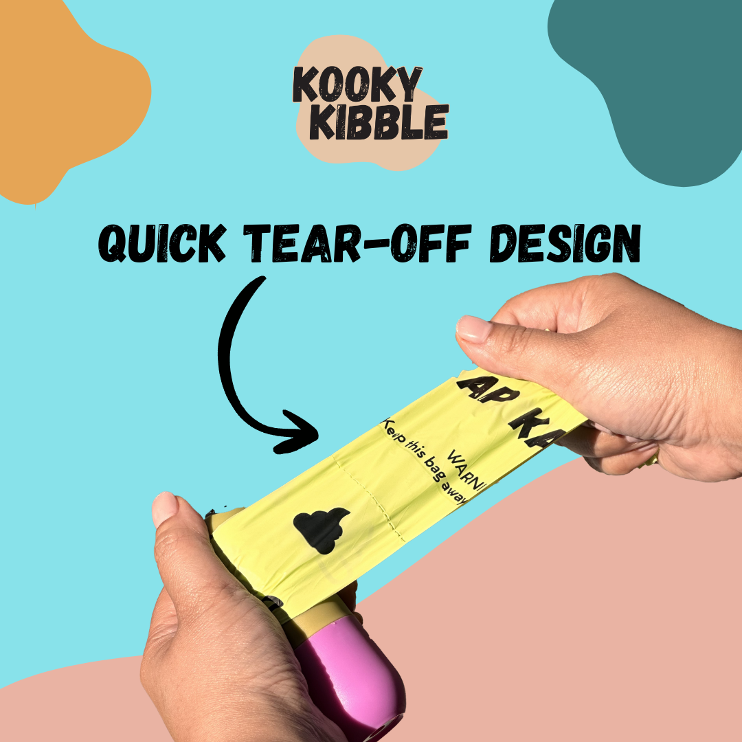 Kooky Krap Katcher – Biodegradable Dog & Cat Poop Bags with Poop Bag Dispenser with LED Light