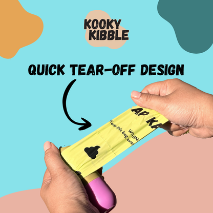 Kooky Krap Katcher – Biodegradable Dog & Cat Poop Bags with Poop Bag Dispenser with LED Light