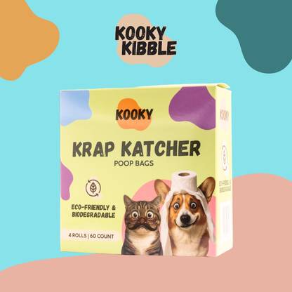 Kooky Krap Katcher – Biodegradable Dog & Cat Poop Bags with Poop Bag Dispenser with LED Light