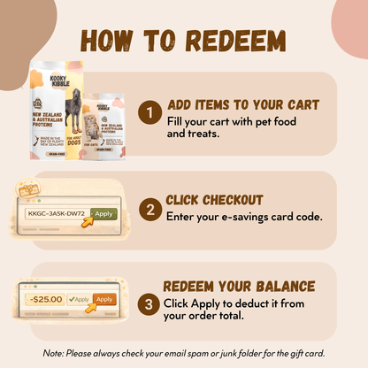 Kooky Kibble E-Savings Card