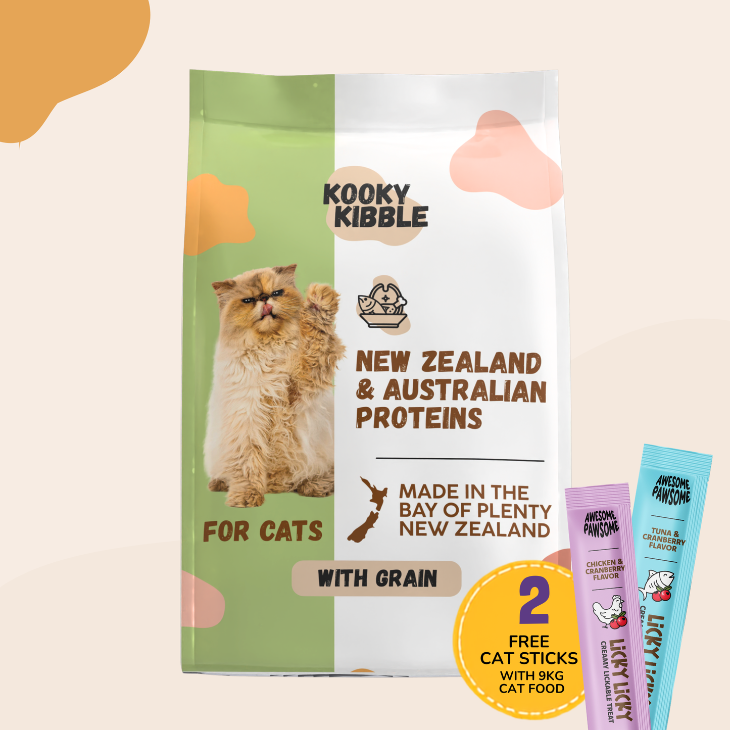 New Zealand Cat Food with Grains for All Life Stages (3/9 KG)