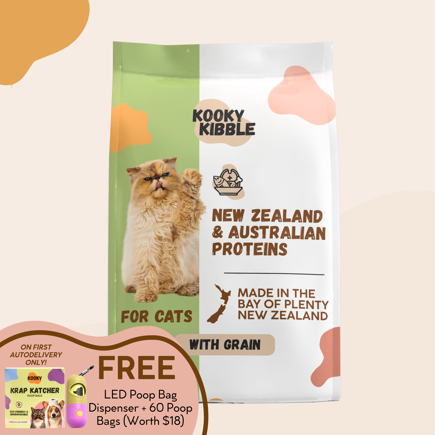 New Zealand Cat Food with Grains for All Life Stages (3/9 KG)