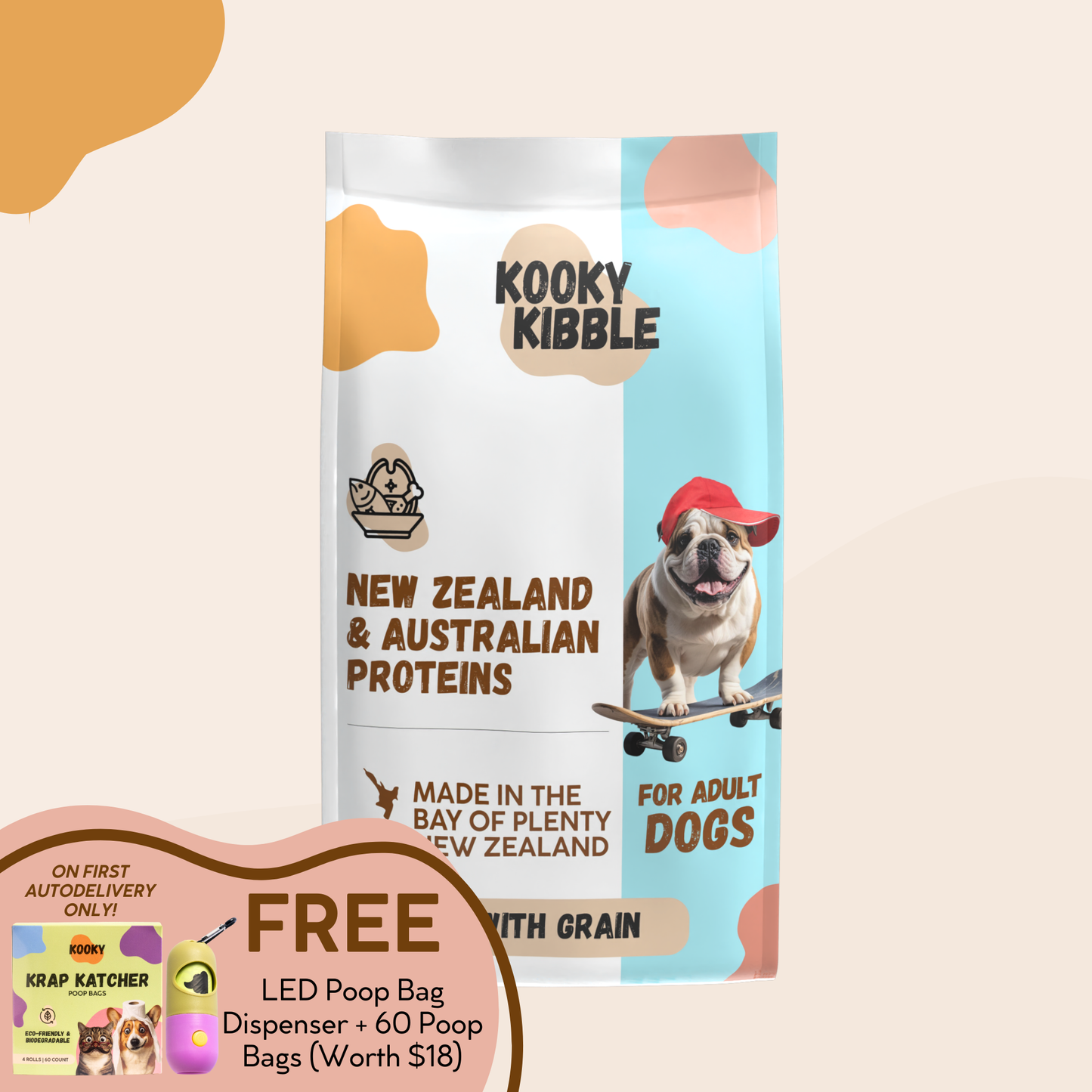 New Zealand Dog Food with Grains for Adult Dogs (12/24 KG)