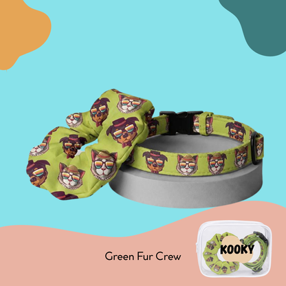 Kooky Matchy Mate Scrunchie & Pet Collar Set