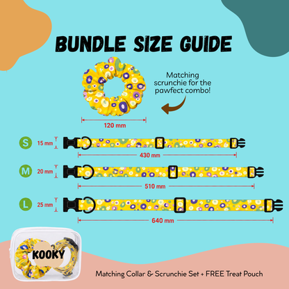 Kooky Matchy Mate Scrunchie & Pet Collar Set