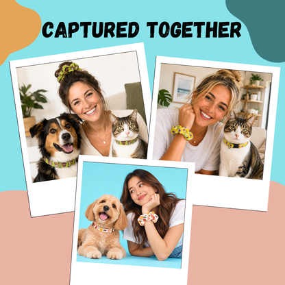 Kooky Matchy Mate Scrunchie & Pet Collar Set