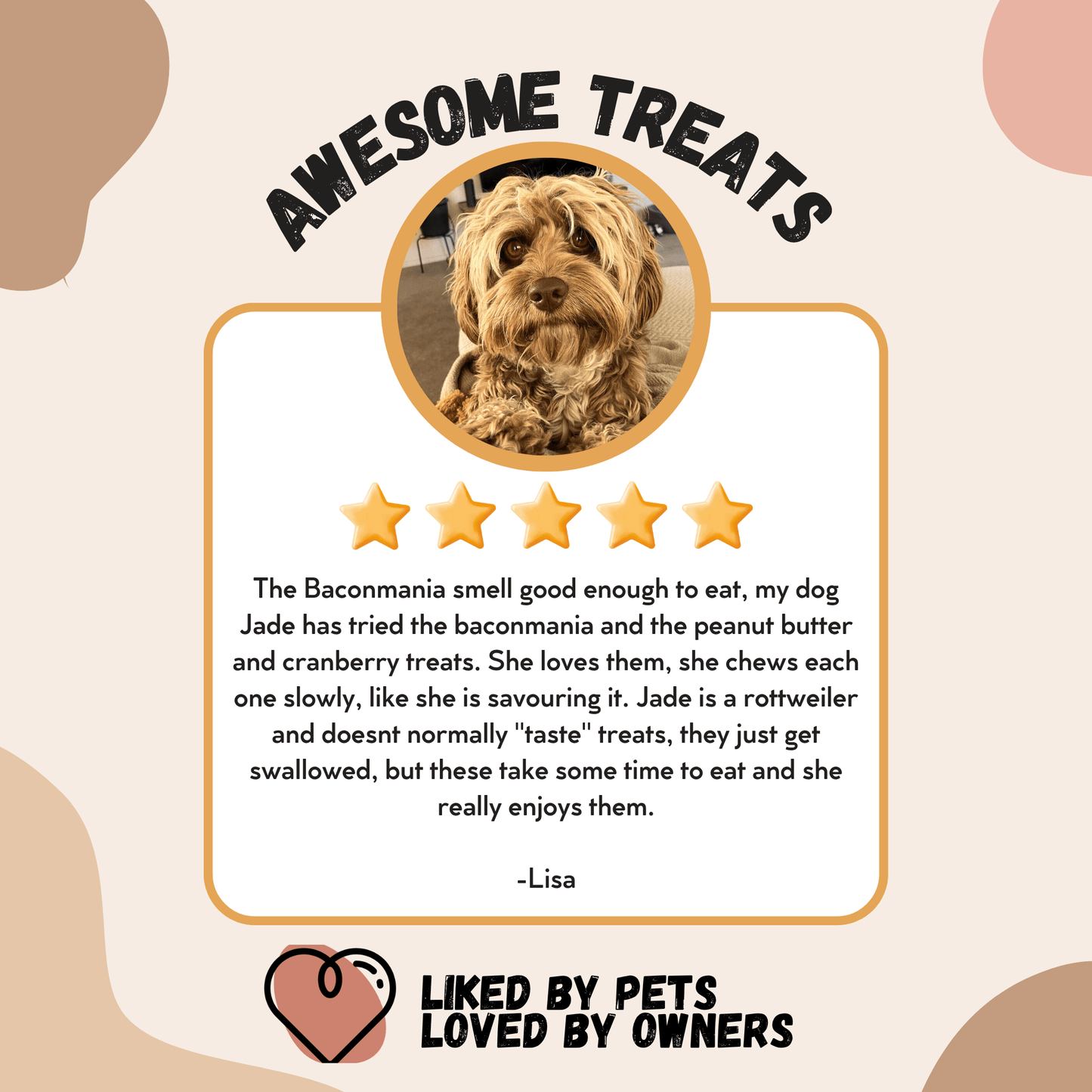 Dog training treats Awesome Pawsome grain free recipe