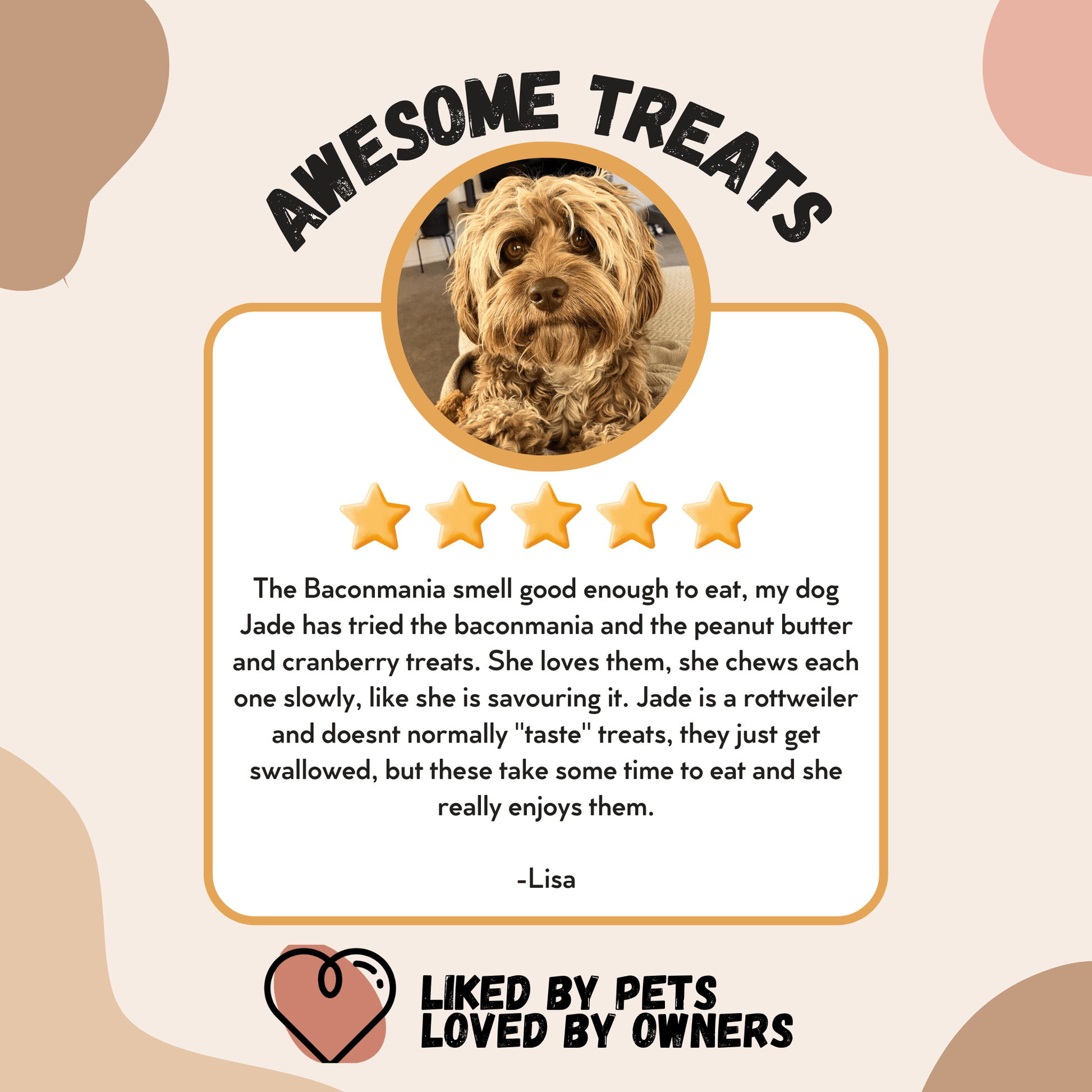 Dog training treats Awesome Pawsome grain free recipe
