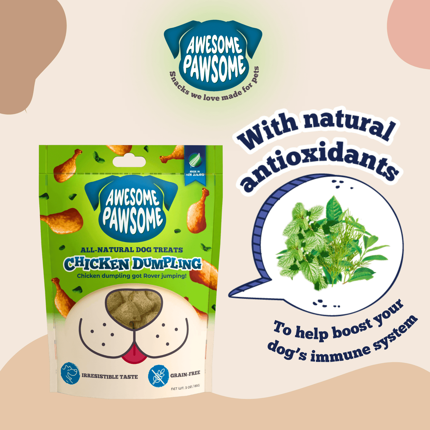 Natural dog treats by Awesome Pawsome Kooky Kibble