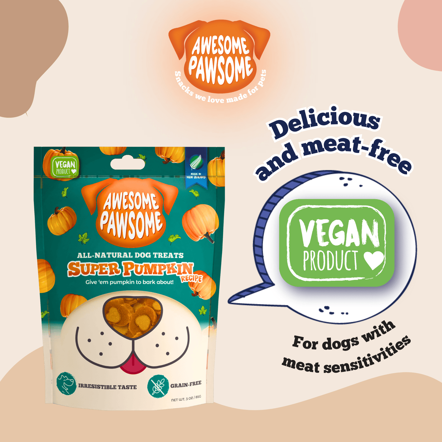 Grain free dog treats Awesome Pawsome training snacks