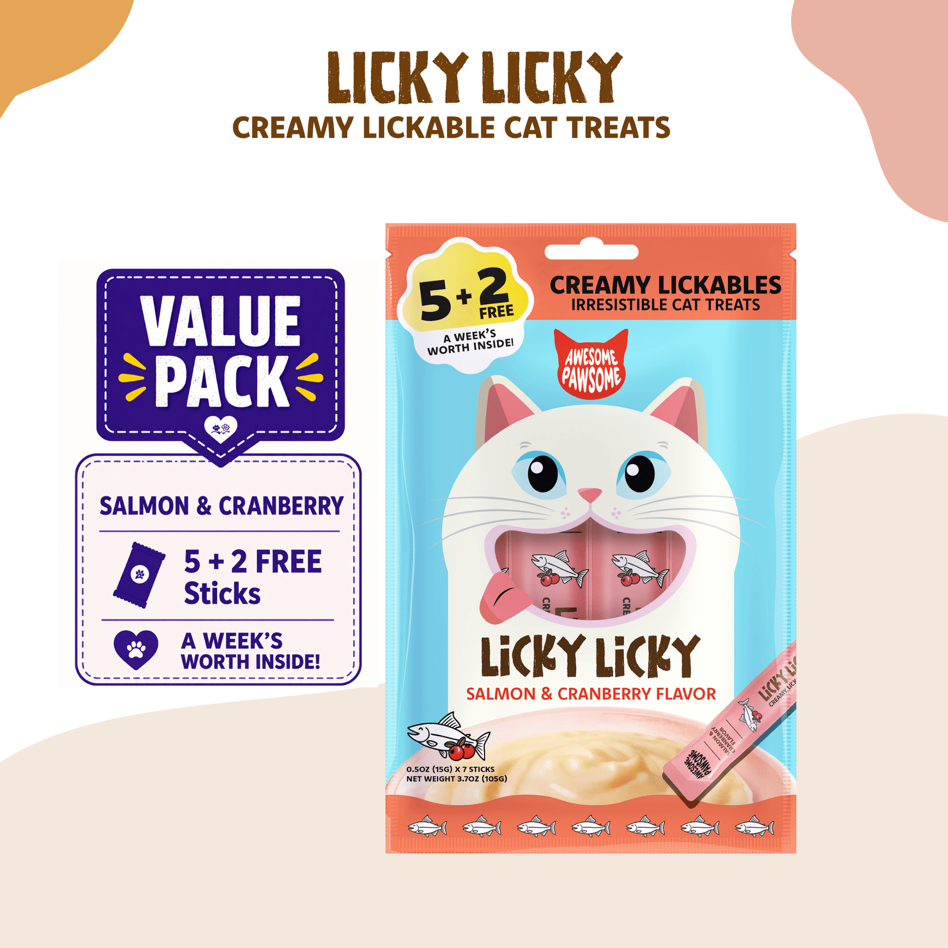 Awesome Pawsome Licky Licky Cat Treats - Kooky Kibble NZ