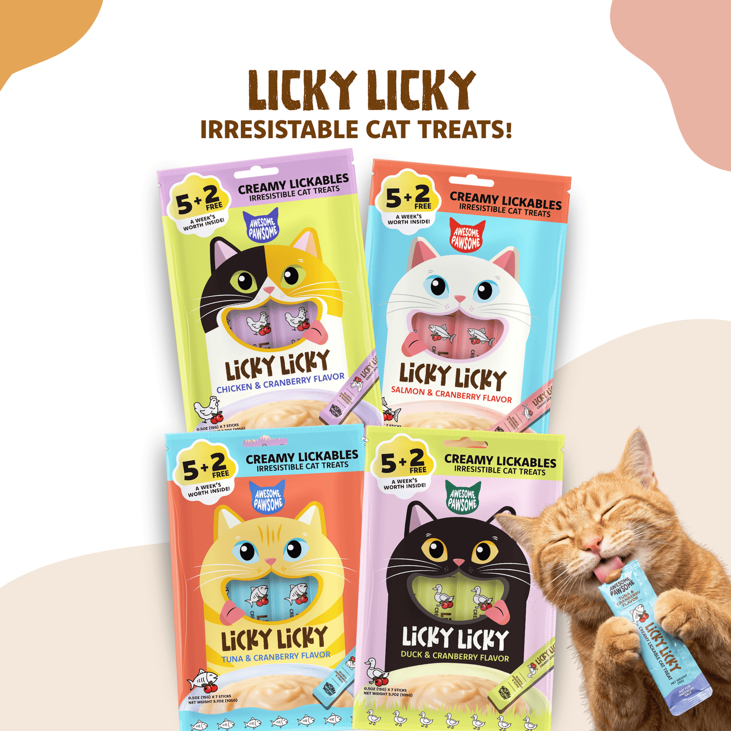 Awesome Pawsome Licky Licky Cat Treats - Kooky Kibble NZ