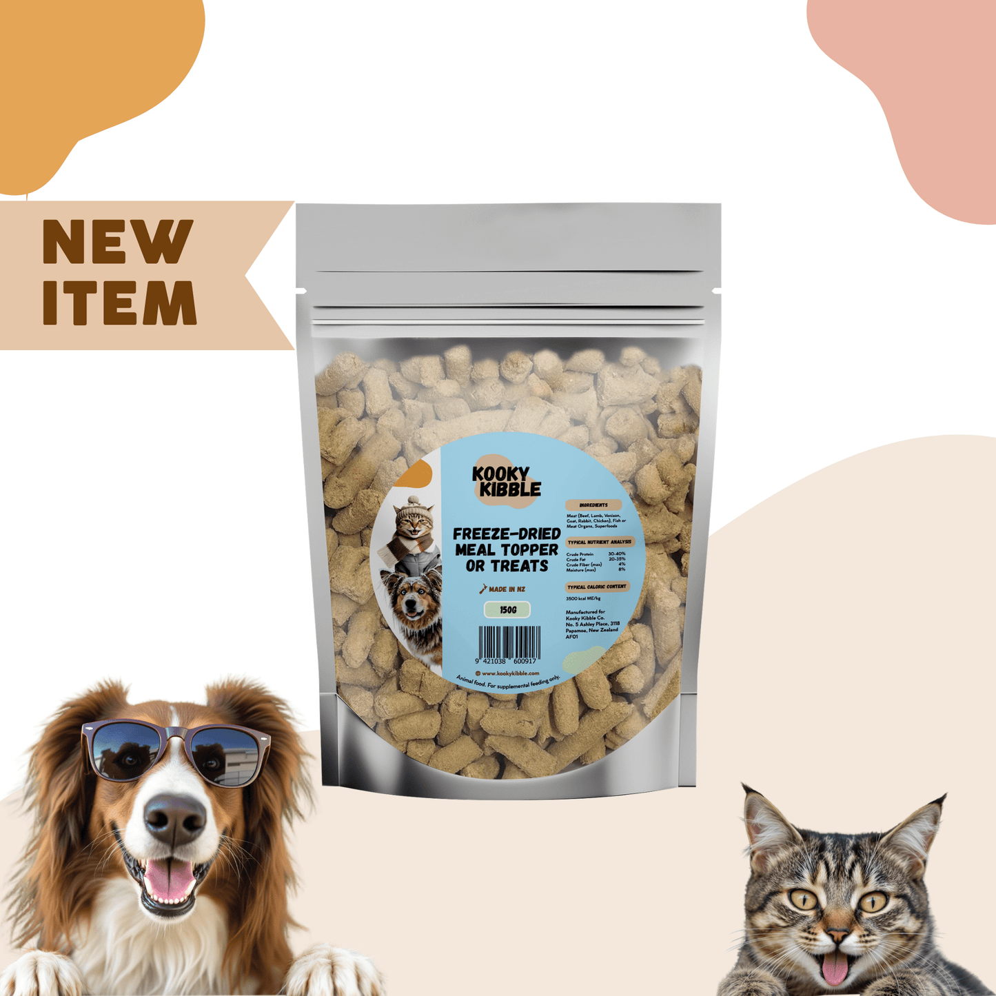 Freeze - Dried Meal Toppers/Treats - Kooky Kibble NZ
