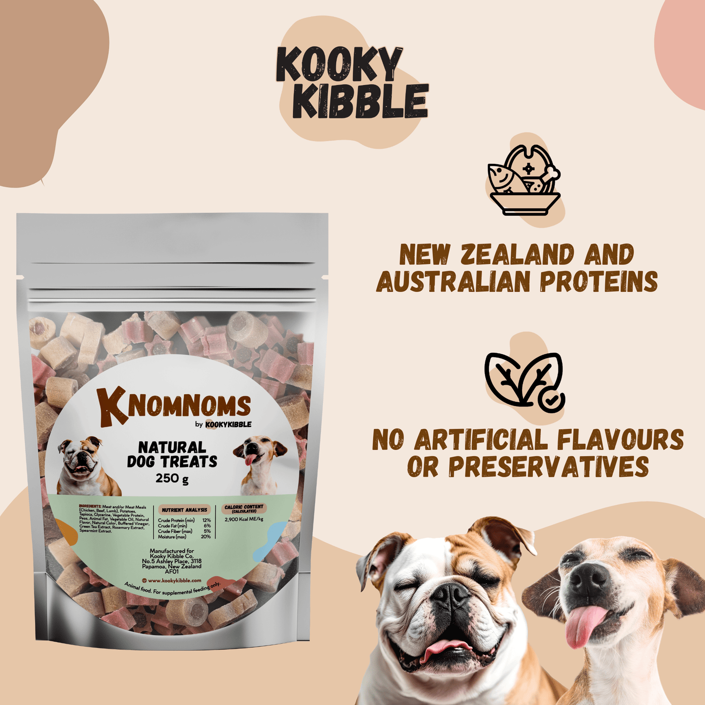 KNomNoms grain free dog training treats 250g