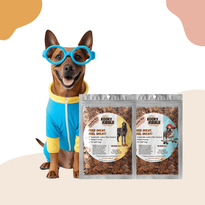 Kooky Kibble adult dry dog food starter kit 200g sample pack