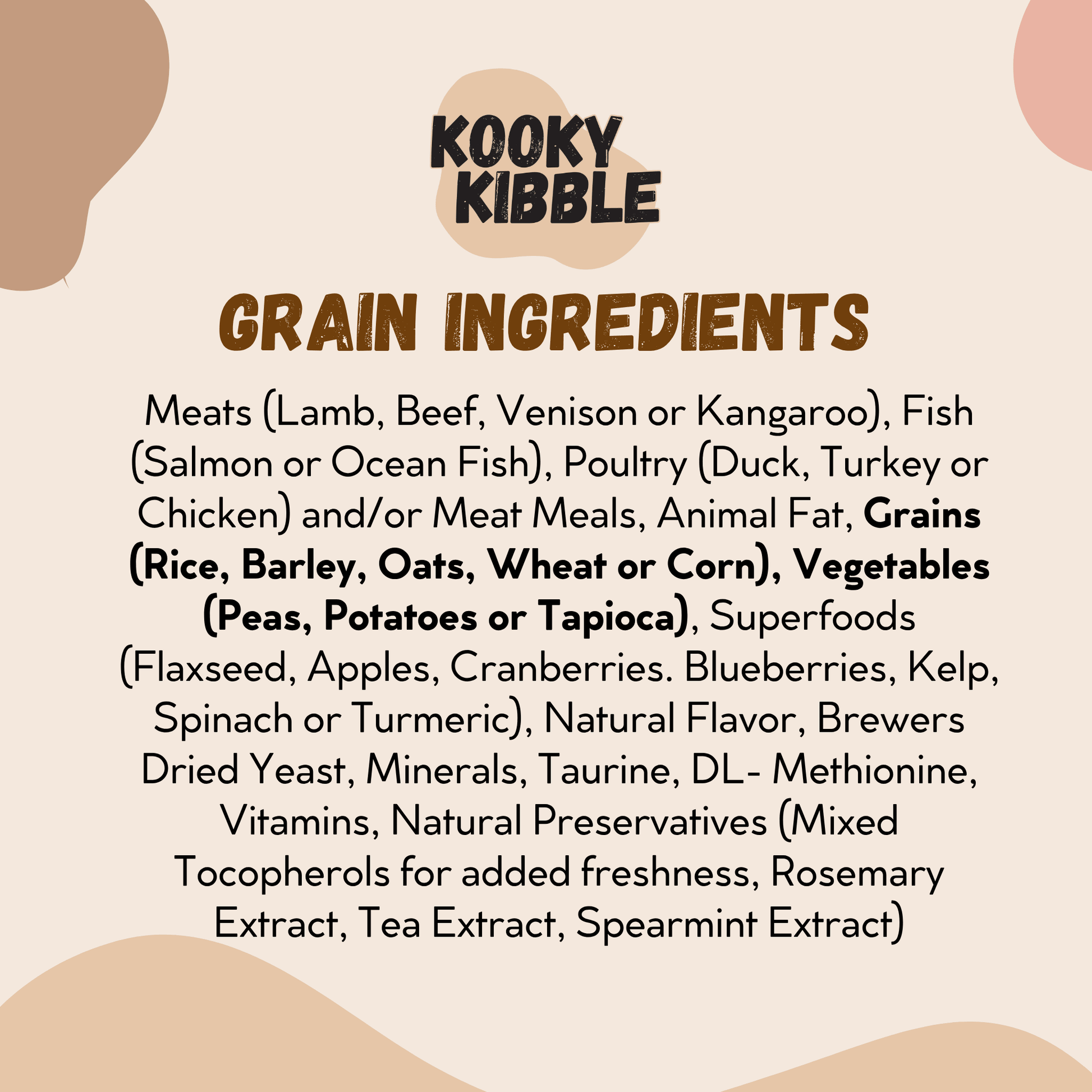 Kooky Kibble dog biscuits with grains recipe
