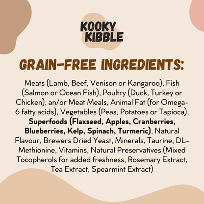 Kooky Kibble dry dog food trial pack for adult dogs