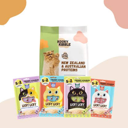 Kooky Kibble & Awesome Pawsome Kibble & Licks Cat Bundle - Kooky Kibble NZ