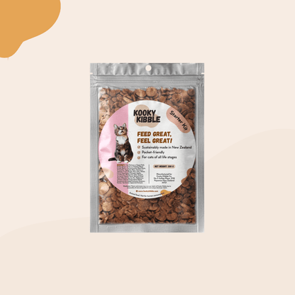 Kooky Kibble cat kibble starter kit 200g bag