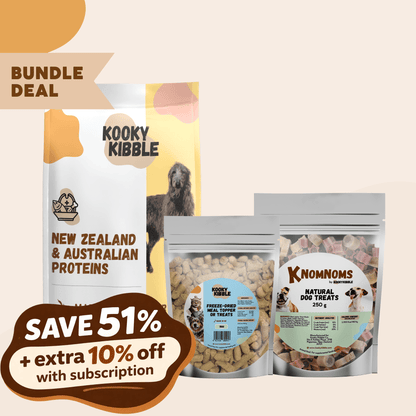 dog food and treats bundle