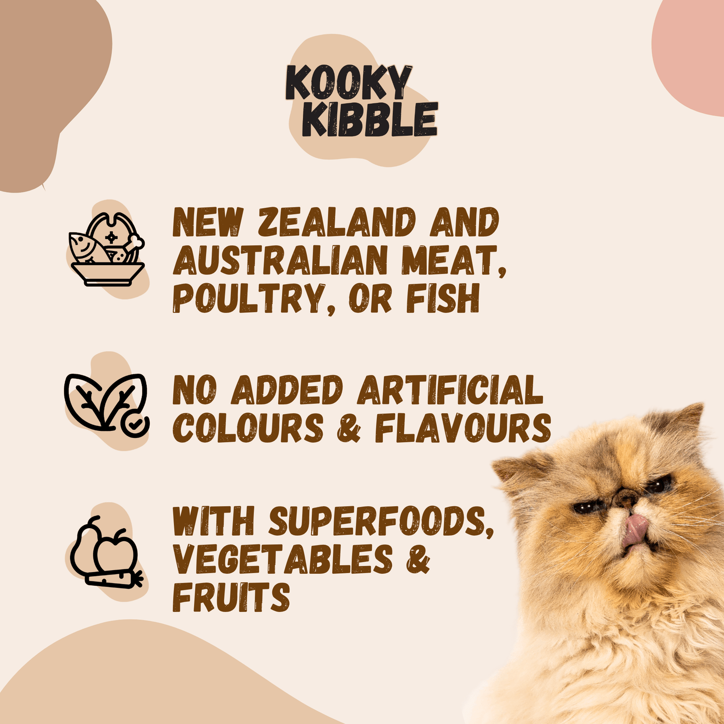 Kooky Kibble dry cat food with grains recipe