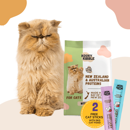 New Zealand Cat Food with Grains for All Life Stages (3/9 KG) - Kooky Kibble NZ