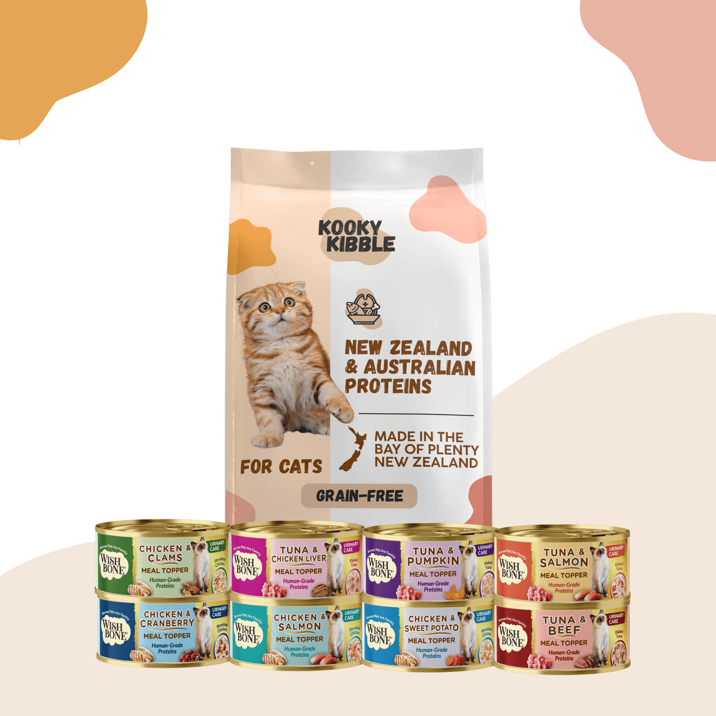 New Zealand Cat Kibbles and Cat Meal Topper Bundle Deals - Kooky Kibble NZ