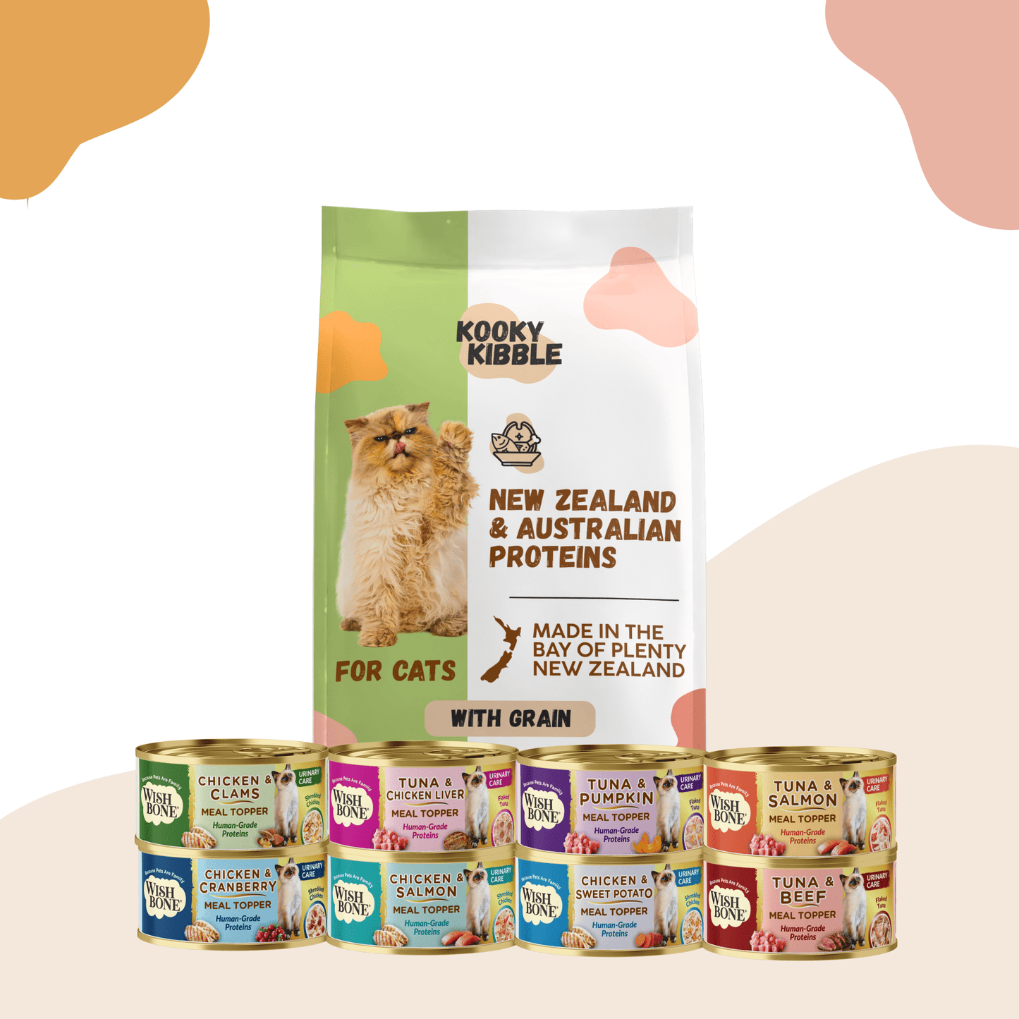 New Zealand Cat Kibbles and Cat Meal Topper Bundle Deals - Kooky Kibble NZ