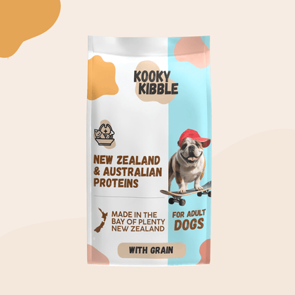 New Zealand Dog Food with Grains for Adult Dogs (12/24 KG) - Kooky Kibble NZ