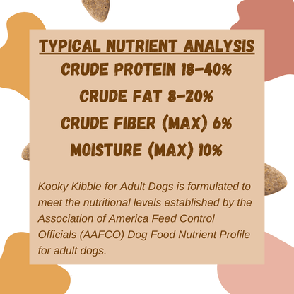 New Zealand Dog Food with Grains for Adult Dogs (17 KG) - Kooky Kibble NZ