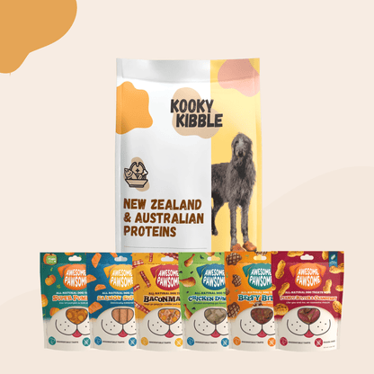 Dog food and dog treats bundle Kooky Kibble NZ
