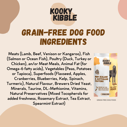 New Zealand dog kibble and dog treats value bundle