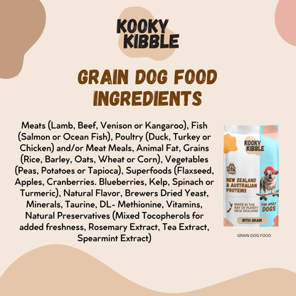 Kooky Kibble dog food bundle with natural dog treats