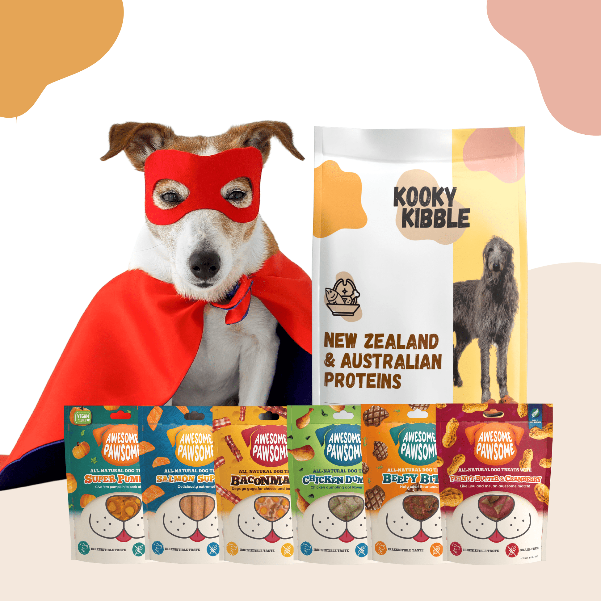 Kooky Kibble dog kibbles and dog treats bundle deal New Zealand