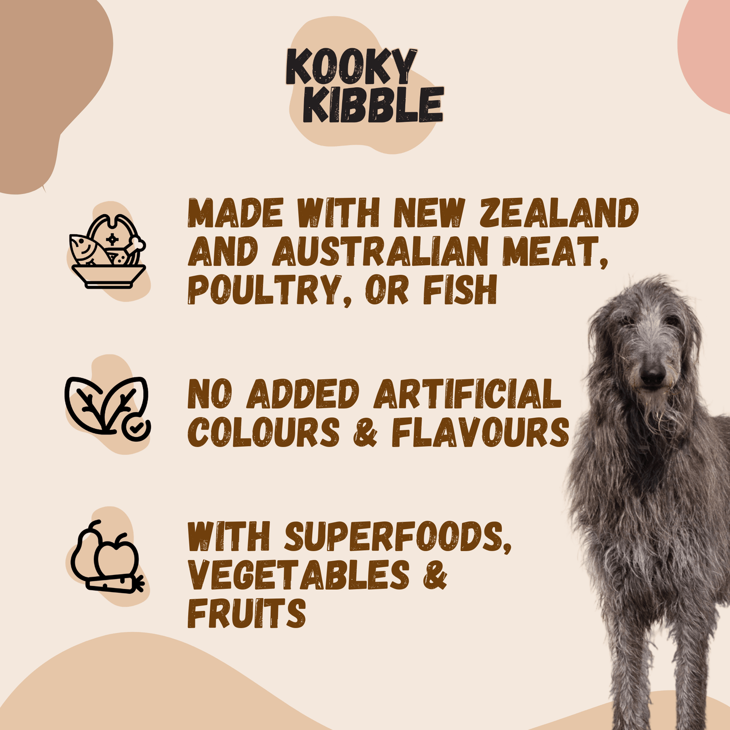 Kooky Kibble grain free dog biscuits for adult dogs