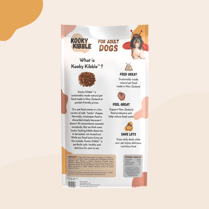 Grain free dry dog food Kooky Kibble adult formula
