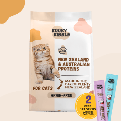 New Zealand Grain-Free Cat Food for All Life Stages (3/9 KG) - Kooky Kibble NZ