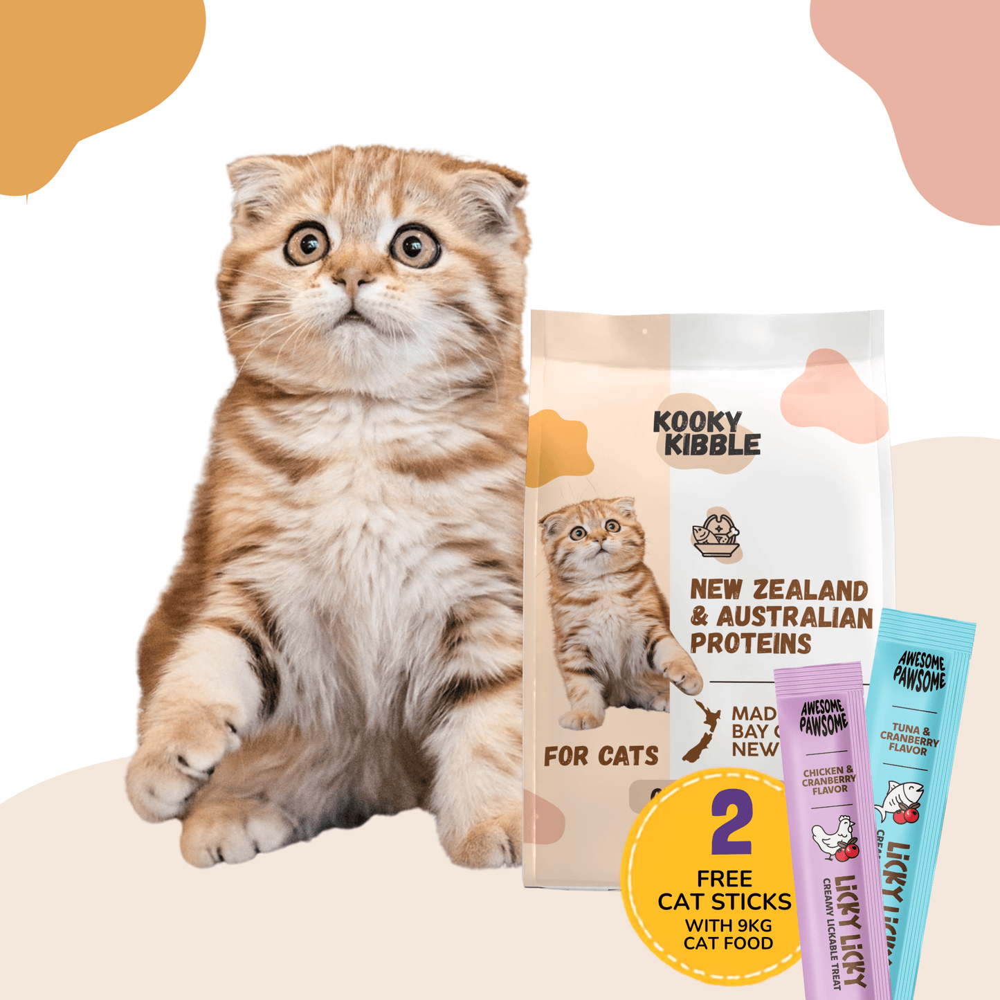 New Zealand Grain-Free Cat Food for All Life Stages (3/9 KG) - Kooky Kibble NZ