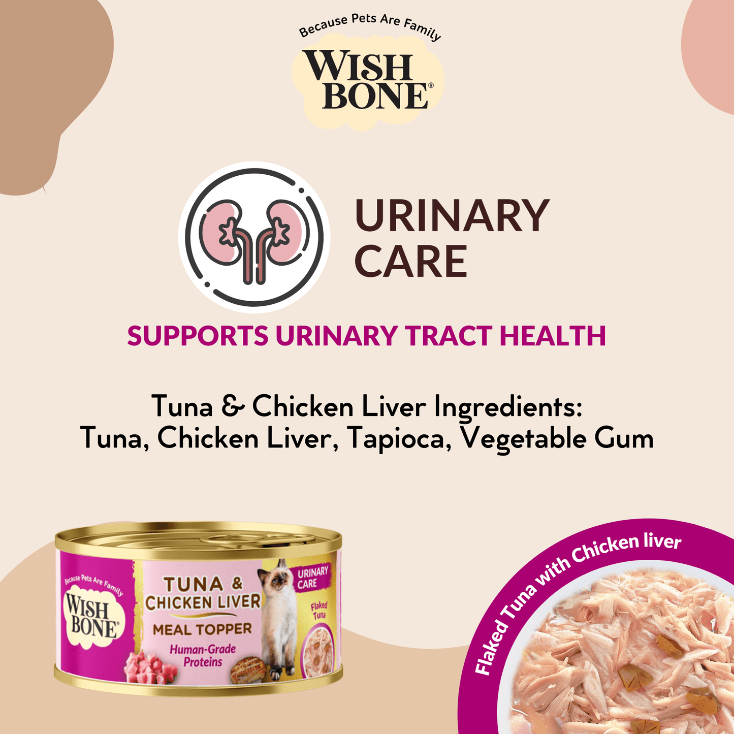 Wishbone urinary care canned cat food topper NZ
