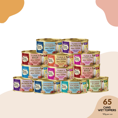 Wishbone cat food topper for picky cats